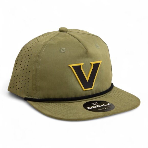 Vanderbilt Commodores Black 3D Perforated Rope Hat- Loden/ Black - Picture 1 of 3